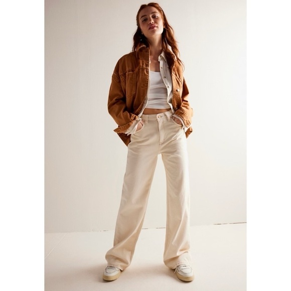 NWT Free People Tinsley Baggy High Rise Jeans Denim Wide Leg We The Free 31 - Picture 14 of 14